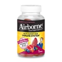 Airborne 750mg C-vitamin Gummies For voksne, immunforsvar supplement med kraftige antioxidanter Vitamin A C & E - 63 Gummies, blåbær Pomegranat Flavor