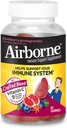 Airborne 750mg C-vitamin Gummies For voksne, immunforsvar supplement med kraftige antioxidanter Vitamin A C & E - 63 Gummies, blåbær Pomegranat Flavor