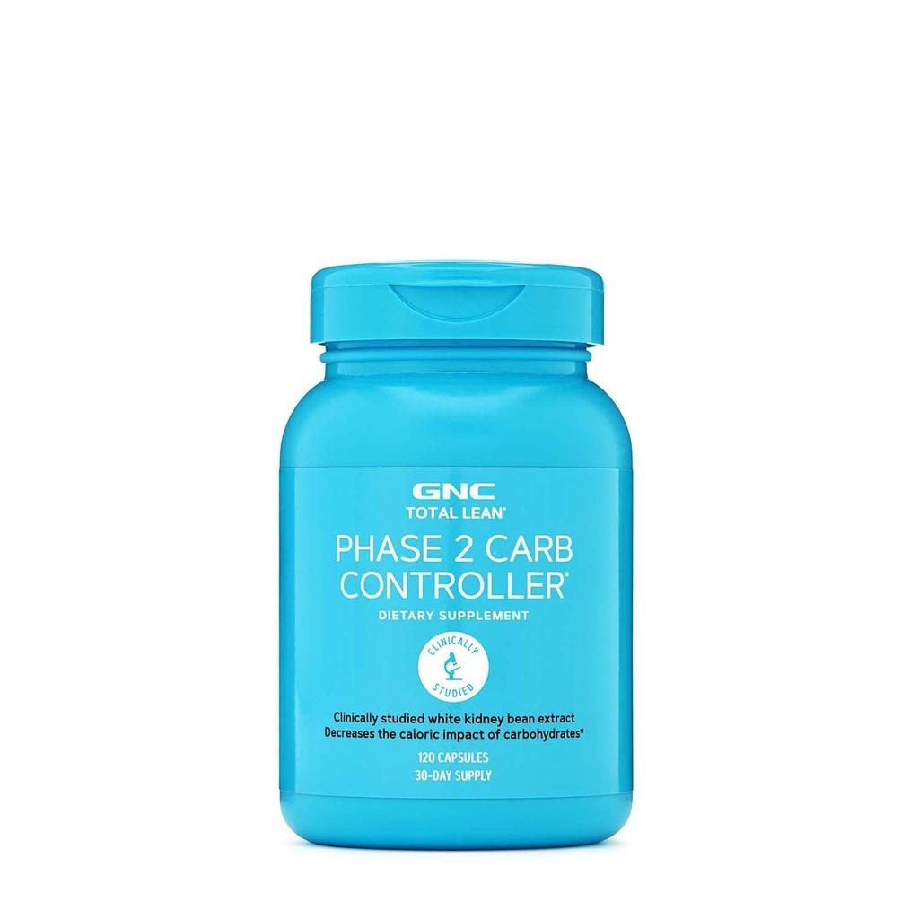 GNC Total Lean Fase 2 Carb Controller, reducerer kalorievirkning fra kulhydrater, 120 kapsler