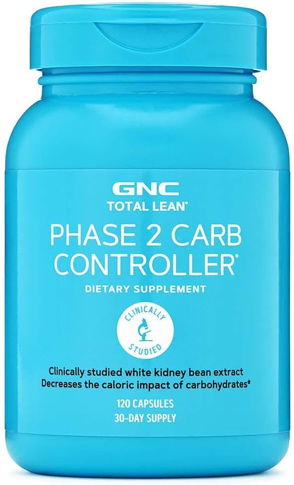 GNC Total Lean Fase 2 Carb Controller, reducerer kalorievirkning fra kulhydrater, 120 kapsler