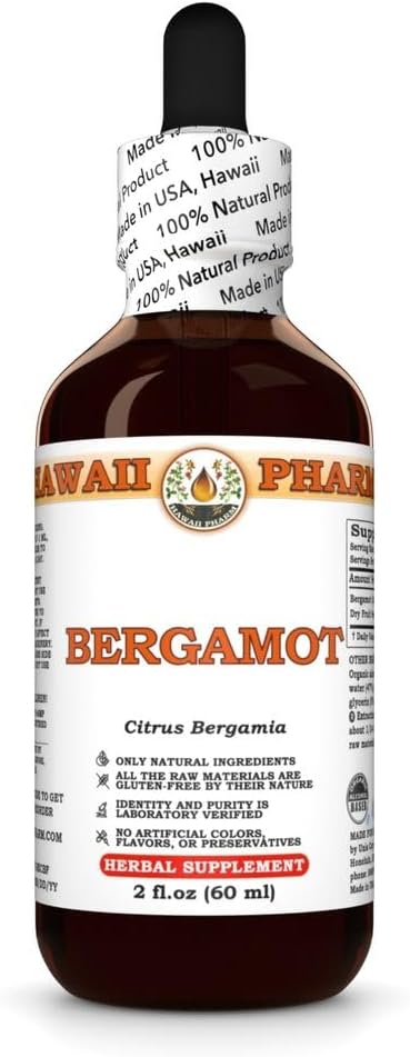 Bergamot Extract, Tinktur til Lipid Balance, Understøtter Cognitive Clarity, Eases fælles discomfort, Natural Wellness - 2 fl.oz