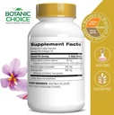 Botanic Choice Stress Complex Kapsler - Mood & Memory Support med Safran, Ashwagandha, Rhodiola - Glutenfri, 60 Kapsler