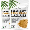 Earth Circle Organics Camu Camu Powder - Organic Raw Berry Powder with Natural Vitamin C & Antioxidants - Vegan, Kosher, Non- GMO Superfood for Immunity & Energy - 3oz (Pack of 2)