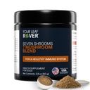 Four Leaf Rover Seven Shrooms - Økologisk Mushroom supplement til hunde - Veterinarian Formuleret hel Mushroom ekstrakt