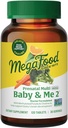 MegaFood Baby & Me 2 Prenatal Multi Minis - Prenatal Vitaminer for kvinder med cholin & methyl Folate - Glutenfri, Vegetar, Pre Natal Multivitamin for kvinder - 120 Minis Tablets, 30 Servering