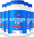 (5 Pack) Glycogen Fix Pro kapsler, All- Natural Blood Support Formel, Premium supplement til støtte sund livsstil og vedligeholde stabile niveauer, officielle GlycogenFix Pro anmeldelser (300 kapsler)