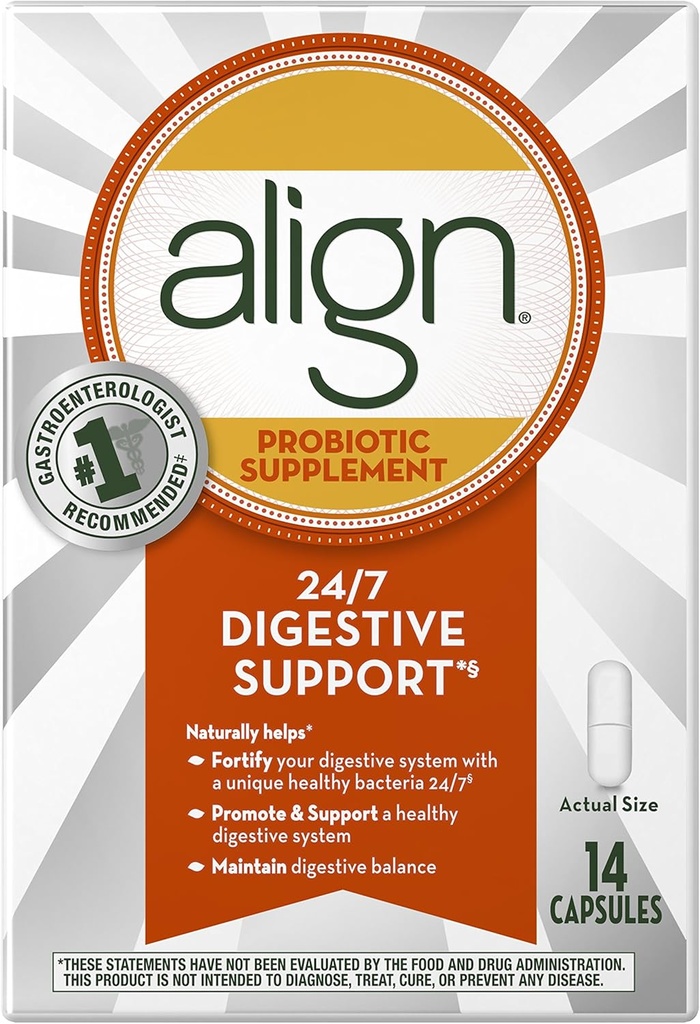 Juster dagligt probiotisk supplement, probiotika supplement, 14 kapsler