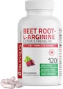 Bronson Beet Root + L- Arginin Nitrogenoxid Production- Non - GMO, 120 Vegetariske kapsler