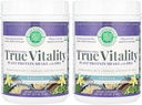 Green Foods True Vitality Plant Protein Shake, Vanilla, 25.2 Ounce (pakke med 2)