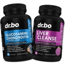 Glucosamin Chondroitin MSM gurmerisk & lever Cleanse Detox - Fælles sundhedstillæg Knee Bone Joints, Lever Cleanse Detox Support - Fælles støtte piller Glucosamin Sulfatkapsler Joints Kosttilskud