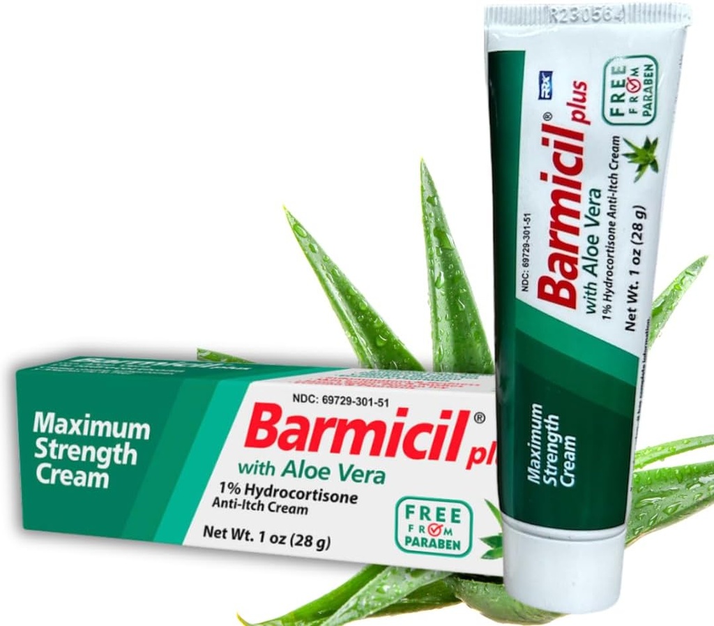 Plus Cream hud allergier Aloe Vera med 1% Hydrocortison maksimal styrke Anti- Itch indeholder 1 oz Tube (28 Bedste) Relieves hud allergier