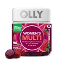OLLY Women 's Multivitamin Gummy, Vitamin A, D, C, E, Biotin, Folinsyre, Voksen Chewable Vitamin, Berry Flavor, 45 Day Supply - 90 Greve