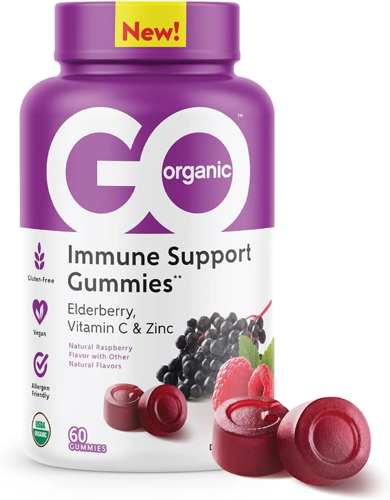 GO ORGANISK Kosttilskud Support Gummies; 60 Greve