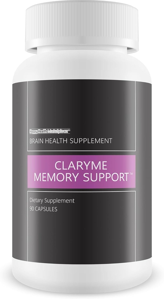 Claryme Memory Support - Vores bedste hukommelse supplement til hjerne - Memory Pills til seniorer - Memory Supplements for Kvinder & Mænd - Natural Brain Booster - Mental Focus og energi Kosttilskud