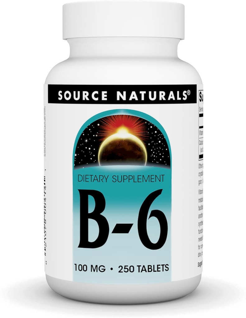 Source Naturals B- 6, 100 mg immunsystem Support - 250 tabletter