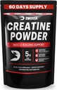 DMoose Creatin monohydrat pulver - Creatin pulver til muskel Gain & Recovery Supplement - 300g Per Serv (5g) 2 Scoops - 60 Servering