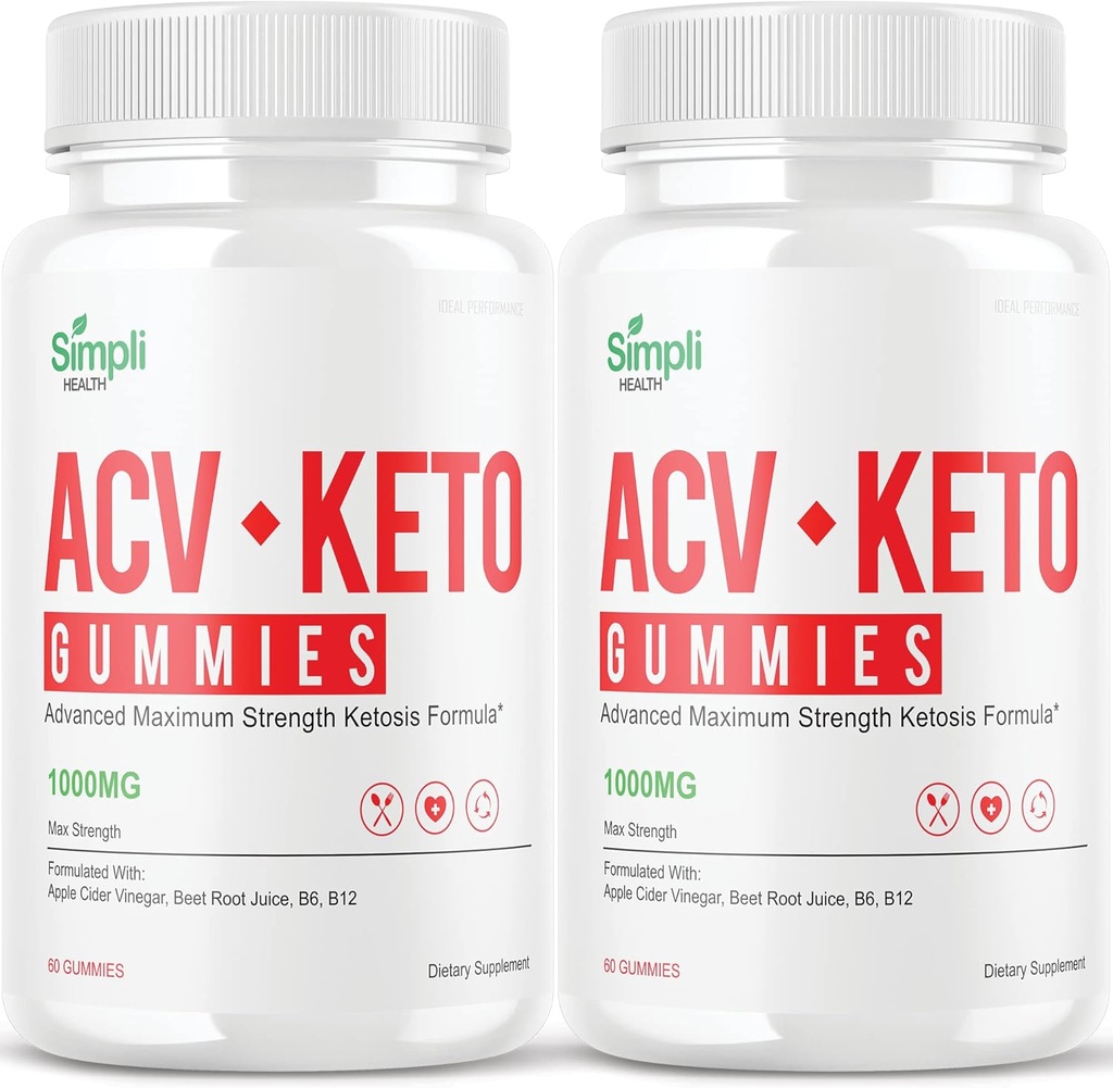 IDEAL YDEEVNE (2 Pack) Simpli ACV Ketos Gummies simpli Health Gummies Simpliconshealth Gummies Simply Acc (120 Gummies)