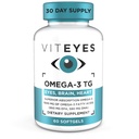 Vitoyes Omega-3 TG understøtter Eye & Heart Health, Natural Triglyceride Fish Oil Formel, Clear, 60 Greve