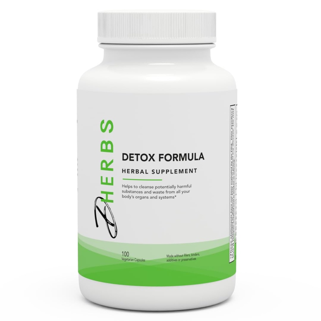 Detox formel supplement, urtebody rense med Mælkebøtte (100 kapsler)