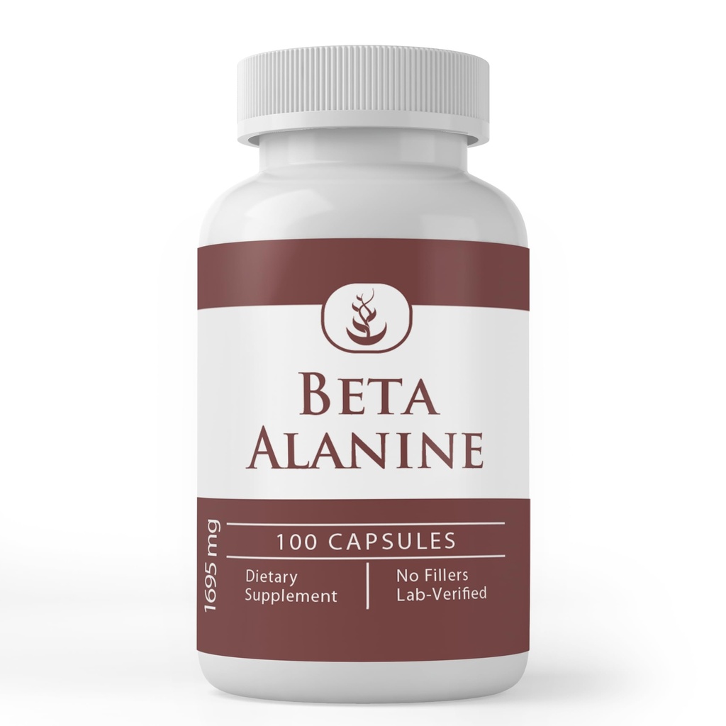 Pure Original Ingredienser Beta Alanine, (100 kapsler) Altid Pure, Ingen tilsætningsstoffer eller Fillers, Lab Verified