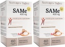 Nature 's Trove SAM- e 400mg 120 Enteric Coated Caplets (2 æsker af 60) - Vegan, Kosher, Non- GMO, Soy Free, Gluten Free - Mood and Joint Comfort - Cold Form Blister Pakket