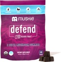 Mushie 100% Økologisk 5 Super Mushroom Complex Gummies - 2000mg Reishi, Tyrkiet Hale, Maitake, Chaga & Shiitake Blend - Gut Health & Immunsupport med D-vitamin - Vegan, Gluten- Free - 60 Greve