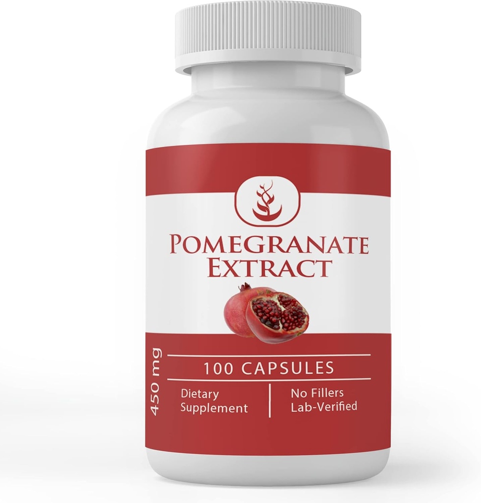 Pure Original Ingredienser Pomegranate Extract, Altid Pure, Ingen tilsætningsstoffer eller Fyldere, Lab Verified (100 kapsler)