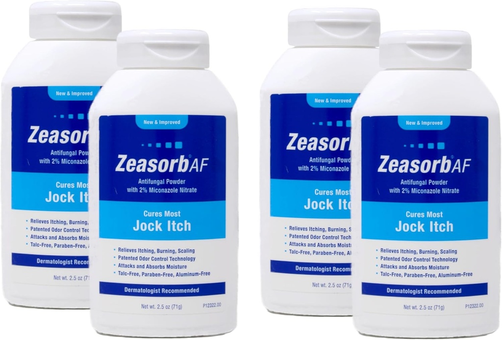Zeasorb Powder, Jock Itch, 2,5 Ounce (4 Pack)