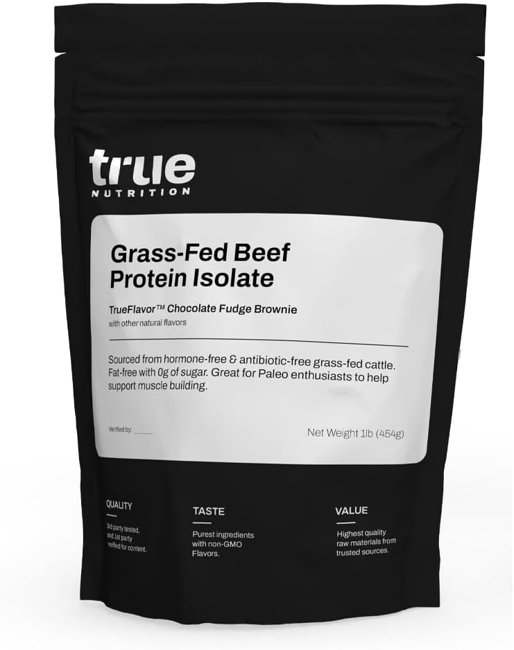Sand Nutrition Grass Fed Beef Protein Powder Isolate - 29g Paleo, Keto, Carnivore Beef Protein per serving - Zero Carb, Fat Free, Gluten Free, Dairy Free, Soy Free - Chocolate Fudge - 1LB