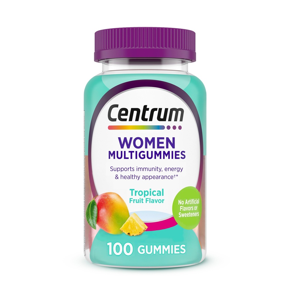 Centrum Kvinder Multivitamin Gummies, Immun, energi, sund udseende Support, 100 Greve, 50 Day Supply