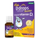 Ddrops Kids Booster 600IE 100 dråber - Daily Liquid Vitamin D til børn. Support Strong Bones & Immunsystem hos børn. Ingen konserveringsmidler, ingen sukker, ikke-GMO, allergi-venlige