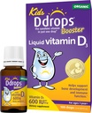 Drops Kids Booster 600IE 100 Drops - Daglig flydende D-vitamin til børn. Støtte stærke knogler og immunsystem hos børn. Ingen konserveringsmidler, ingen sukker, ikke-GMO, allergi-venlige