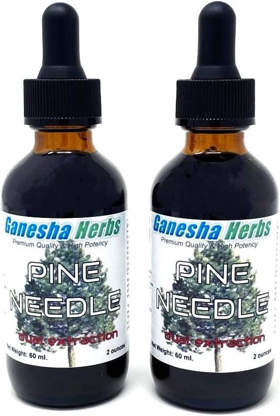 Pine Needle Flydende tinktur Urtevæske Dual Extract Shikimisyre - 2 Oz (2 Pack)
