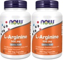 NU Kosttilskud, L- arginin 500 mg, nitrogenoxid prækursor *, aminosyre, 250 Veg kapsler (pakning med 2)