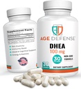 DHEA kapsler - DHEA kosttilskud - Natural Energy Support & Immunsupport - Understøtter Vitality, Hud Elasticitet, & Samlet Wellness - DHEA supplement til kvinder og mænd (100 mg)