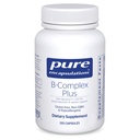 Pure indkapslinger B- Complex Plus - B vitaminer supplement til støtte neurologisk sundhed, kardiovaskulær sundhed, energiniveauer & nervesystem support * - med vitamin B12 & mere - 120 kapsler