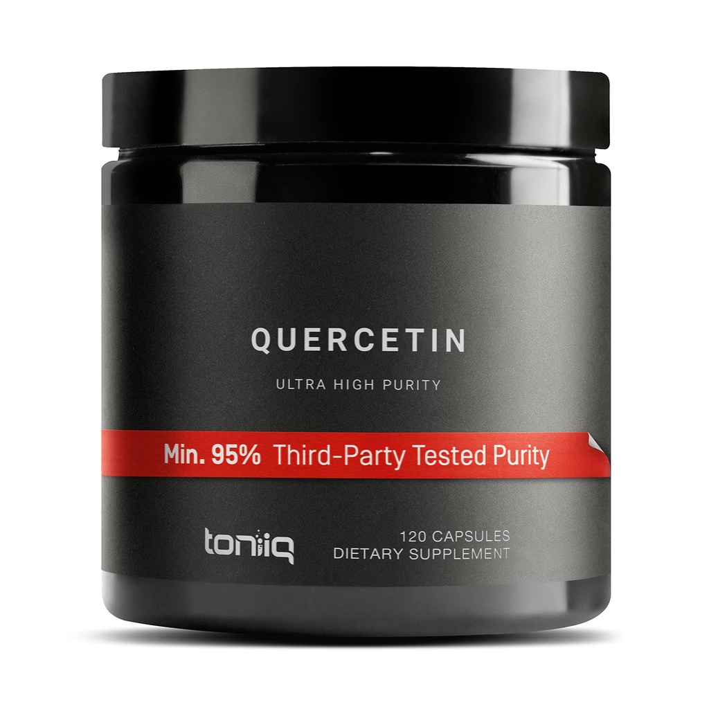 Toniiq Ultra høj renhedsgrad Quercetin kapsler - 95% + Meget renset og biotilgængelig - 1000 mg per servering - 120 kapsler Quercetin supplement