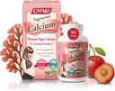 CATALO Vegetarisk Calciumtilskud til kvinder - Plantbaseret rød alger Calcium med Magnesium & C-vitamin til forbedret absorption - 90 tabletter