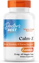Doctor's Best Calm with Zembrin, Stress & Mood Support, 25mg Veggie Caps, 60Count