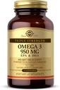 Solgar Triple Strength Omega 3 950 mg - 50 Softgels - Understøtter fælles & hudsundhed - non-GMO, Gluten Free, Dairy Free - 50 Servere