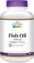21. Century Fish Oil 1000 mg Enteric Coated Softels, 180-greve (pakke med 2)