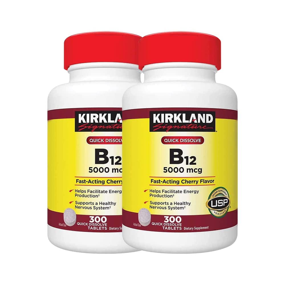 Kirkland Signature B- 12 5000 mcg, 300 tabletter (2 pakker)