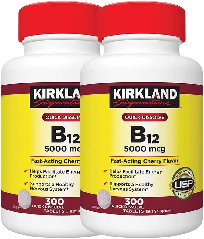 Kirkland Signature B- 12 5000 mcg, 300 tabletter (2 pakker)