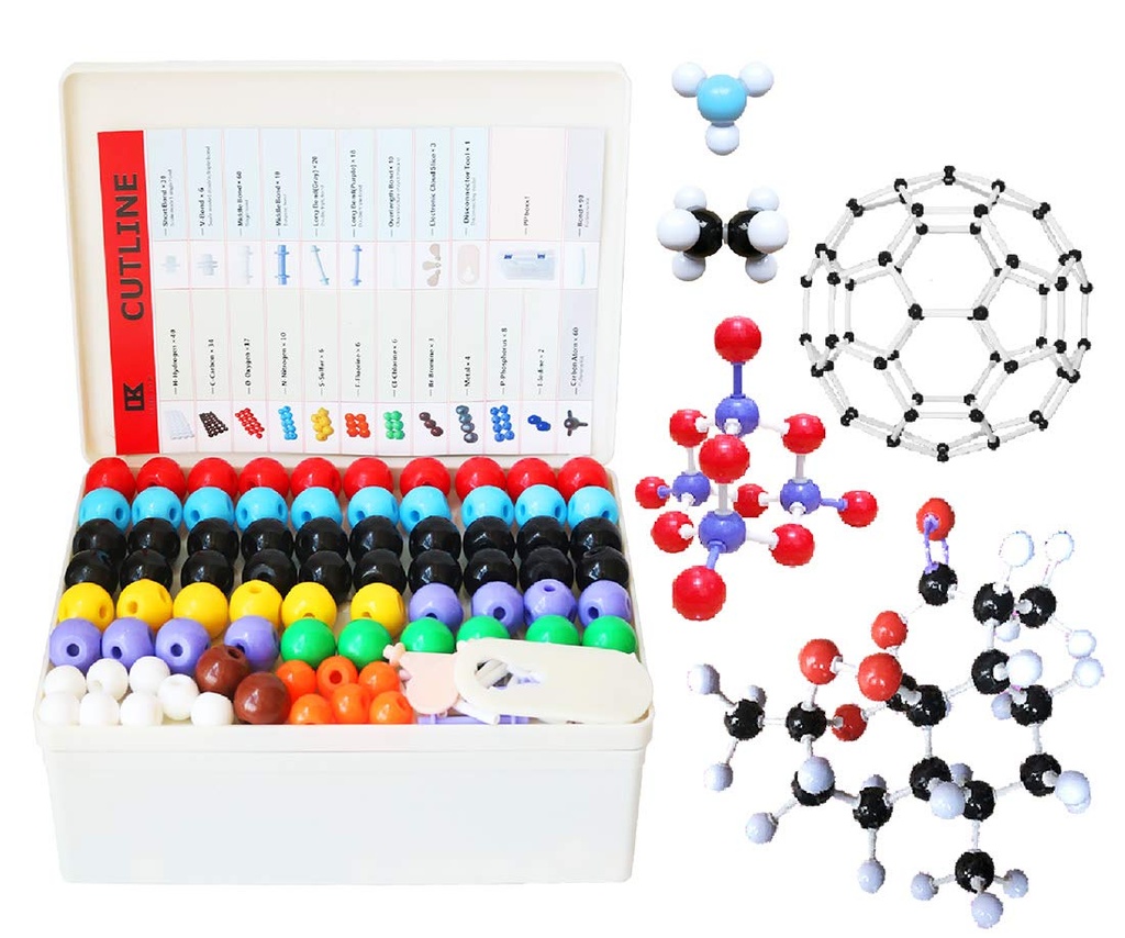 LINKTOR Kemi Molecular Model Kit (444 stykker), Student eller Lærer Sæt for Økologisk og Uorganisk Kemi Learning, Motivate Entusm for Learning and Raising Space Imagination, A Fullerene Set