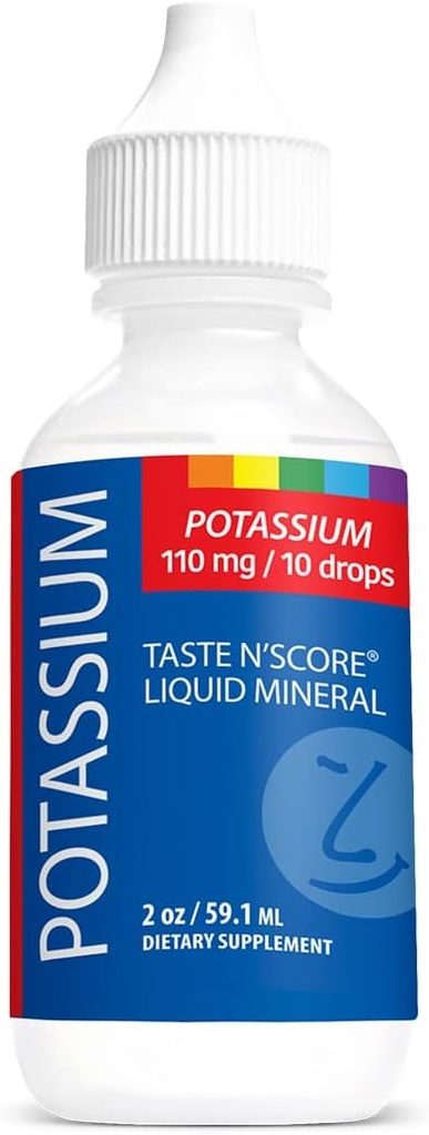 Smag N 'Score Kalium Liquid Ionic Mineral Supplement; 100% Pure; 110 mg; 72 Servere