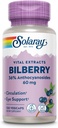 SOLARAY Bilberry Berry Extract 60 mg per kapsel, Kraftig antioxidant, Garanteret potens for sund Vision & Cirkulation Support 120 VegCaps