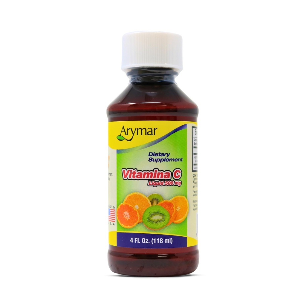 ARYMAR C-vitamin til voksne, immuntilskud, antioxidant, orange smag (4 Fl Oz / pakning med 1)
