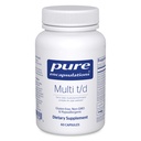 Pure indkapslinger Multi T / D - Multivitamin & Mineral supplement - for daglig wellness, cardiovaskulær & immunforsvar * - Rig i vitaminer og mineraler - Gluten Free & Vegetarian - 60 kapsler