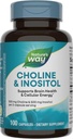 Nature 's Way Cholin & Inositol, Understøtter Brain Health & Cellular Energy *, 500 mg Cholin & 500 mg Inositol per 2- kapsel servering, Gluten Free, 100 kapsler (Packaging May Vary)