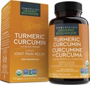 Viva Naturals Gurkemeje Curcumin, 1500 mg, 120 tabletter - med sort peber til Absorption - til fælles støtte & celleforsvar